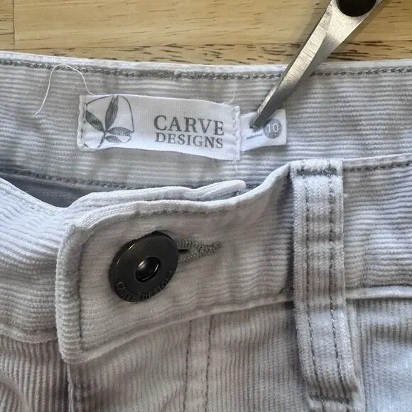 Carve Designs Oahu Corduroy Shorts 4" Inseam Stretch Mid Rise Size 10 Coastal - Picture 6 of 13